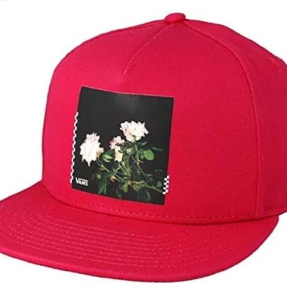 Vans Pink Floral Snapback Hat Women's with Adjustable Tab - Picture 3 of 4